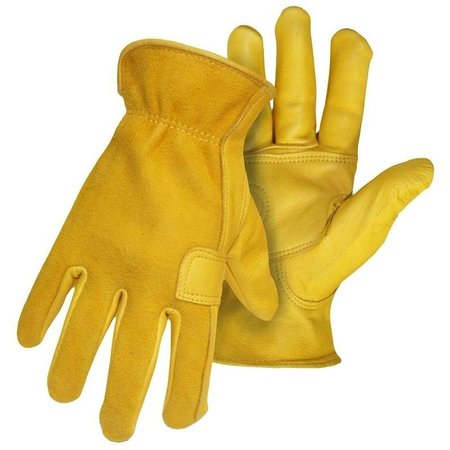 BOSS Driver Gloves, L, Keystone Thumb, Deerskin Leather 4086L